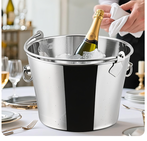 DF630 5L 10L 18L Seau à glace en acier inoxydable de qualité supérieure, seaux à glace en acier inoxydable pour boissons, refroidisseur à champagne - Product Image 6