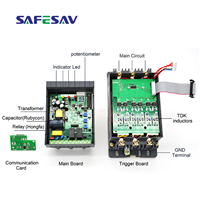 Unité de démarrage progressif Safesav 220V 15KW SSR monophasé ou triphasé en option avec clavier de réglage des paramètres