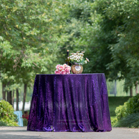 Nappe violette à vendre nappe à paillettes nouveau Design nappe à paillettes de table ronde