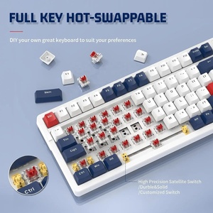 คีย์บอร์ดเกมมิ่งแบบกลไก Attack Shark K98 100 ปุ่ม สามโหมด เชื่อมต่อไร้สาย/มีสาย แบบ Hot-swappable DIY สวิตช์สีแดงและสีเหลือง - Product Image 3
