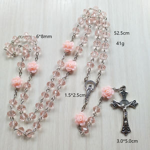 Risinmoon-collar religioso de cristal rosa, Sagitario - Product Image 5