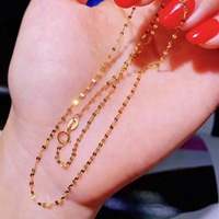 Mode de luxe AU750 pur véritable chaîne en or 18 carats collier bijoux fiançailles mariage colliers en or pour les femmes