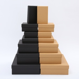 Custom <b>Printed</b> Luxury Paper Cardboard Folding Boxes Design Your Logo <b>Packaging</b> Black Magnetic Gift Box - Product Image 1