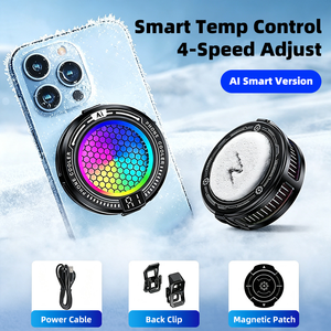 อุปกรณ์ระบายความร้อนโทรศัพท์<span class=keywords><strong>ม</strong></span>ือถือ AntarcChill RGB Gaming Phone Cooler 15W TEC Peltier พร้อ<span class=keywords><strong>ม</strong></span>พัดล<span class=keywords><strong>ม</strong></span>ระบายควา<span class=keywords><strong>ม</strong></span>ร้อน 4 ระดับควา<span class=keywords><strong>ม</strong></span>เร็ว ปรับได้ ติดตั้งด้วยคลิปแ<span class=keywords><strong>ม</strong></span>่เหล็ก - Product Image 6