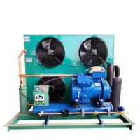 Unité de condensation industrielle refroidie par air, moteur de ventilateur axial à haut débit d'air pour chambre froide, système de réfrigération semi-hermétique