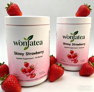 Tè alle Erbe Misto per Dimagrire al Gusto Fragola e Limonata con Probiotici e Prebiotici - Product Image 4
