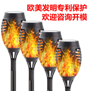 <b>Solar</b> Garden <b>Lights</b> 12LED <b>Flame</b> <b>Effect</b> Outdoor Waterproof Portable Patio Decor <b>Light</b> - Product Image 5