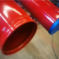 Tuyaux de protection incendie homologués FM UL, système de lutte contre l'incendie, tuyau ERW, tuyau GI, revêtement époxy/peinture rouge, tuyau d'incendie pour sprinklers