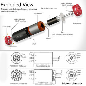 Motor sin escobillas a prueba de agua con rotor interno serie 29, estructura refrigerada por agua para modelos de barcos de carreras Rc 1/8 1/10, coches Rc - Product Image 4