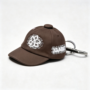 Mini <b>Baseball</b> <b>Cap</b> Keychain <b>Storage</b> Bag, Embroidery Coin Purse & AirPods Case with Carabiner - Product Image 1