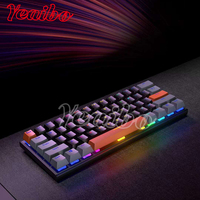 Yeaibo Combos Lipat Sprache Tastatur zum Anschluss von Import Hongtu beheiztes Glas 75 leuchtende Genchin Impact Gamin Gaming-Tastatur