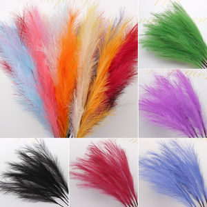 ดอกไม้ประดิษฐ์ผสมขนนกและไหม  ย้อมสีด้วยมือ  สมจริงสูง  ตกแต่งปีใหม่ - Product Image 5