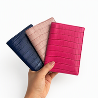JOYSUN – Protège-passeport multi-fentes en cuir PU léger, imperméable et durable, texture croco, pour documents de voyage – Vente en gros