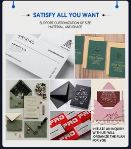 การ์ดอวยพรแบบพรีเมี่ยมพิมพ์คำเชิญด้วยกระดาษไร้เมล็ดดีไซน์เฉพาะบุคคลการ์ดเปล่าคุณภาพสูง - Product Image 6