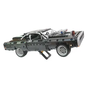1077PCS Técnico Dodge Charger Muscle Sport Car Building Blocks 42111 no Filme Rápido e Furioso Tijolos Brinquedos Presentes Para Crianças Menino