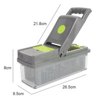 Accessoires et Gadgets pour la Maison et la Cuisine : Outil Coupe-Légumes Multifonctionnel, Hachoir à Oignons Manuel, Coupe-Légumes avec Récipient