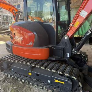 Mini-excavatrice Kubota U55-5 d'occasion, originale, sans queue, petite excavatrice pour travaux de terrassement et aménagement paysager municipal - Product Image 2