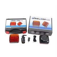 Kit de Feux de Remorque Magnétiques Sans Fil 12V/24V, Feux Stop/Clignotants/Arrière Étanches IP65, Certifié E-mark/DOT