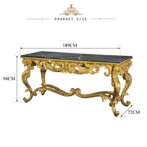 <span class=keywords><strong>Yips</strong></span> โต๊ะกาแฟแกะสลักลายใบไม้สีทองคลาสสิก,โต๊ะกาแฟสำหรับห้องนั่งเล่นปี LD-1203-0019 - Product Image 6