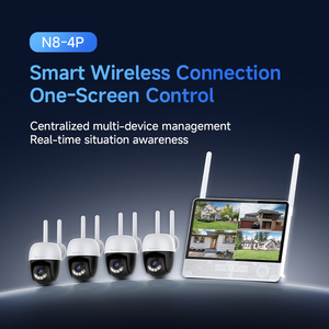 Kit <span class=keywords><strong>NVR</strong></span> intelligent sans fil N8-4P avec écran, 4 canaux 1080P 3MP, système de 4 caméras extérieures IP, <span class=keywords><strong>enregistreur</strong></span> vidéo réseau - Product Image 2