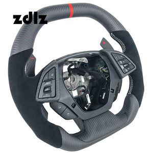 Accesorios de Coche para Chevrolet Camaro 2016-2023 Volante Personalizado de Fibra de Carbono Mate y Cuero de Ante con Levas de Cambio - Product Image 3