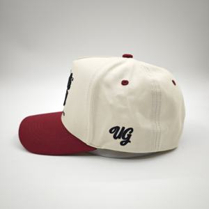 Casquette de baseball à 5 panneaux bicolore avec logo personnalisé brodé, visière incurvée, style A-Frame, pour femmes et enfants - Product Image 6