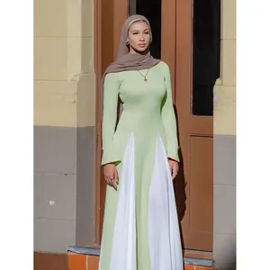 green emerald velvet dress Modest Muslim Women's Glamor Mesh Overlay Formal Dress with Embellishe