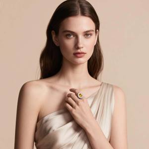 Anillos de joyería fina de circonita cúbica amarilla 5A, banda de boda eterna de Plata de Ley 925 personalizada al por mayor - Product Image 6