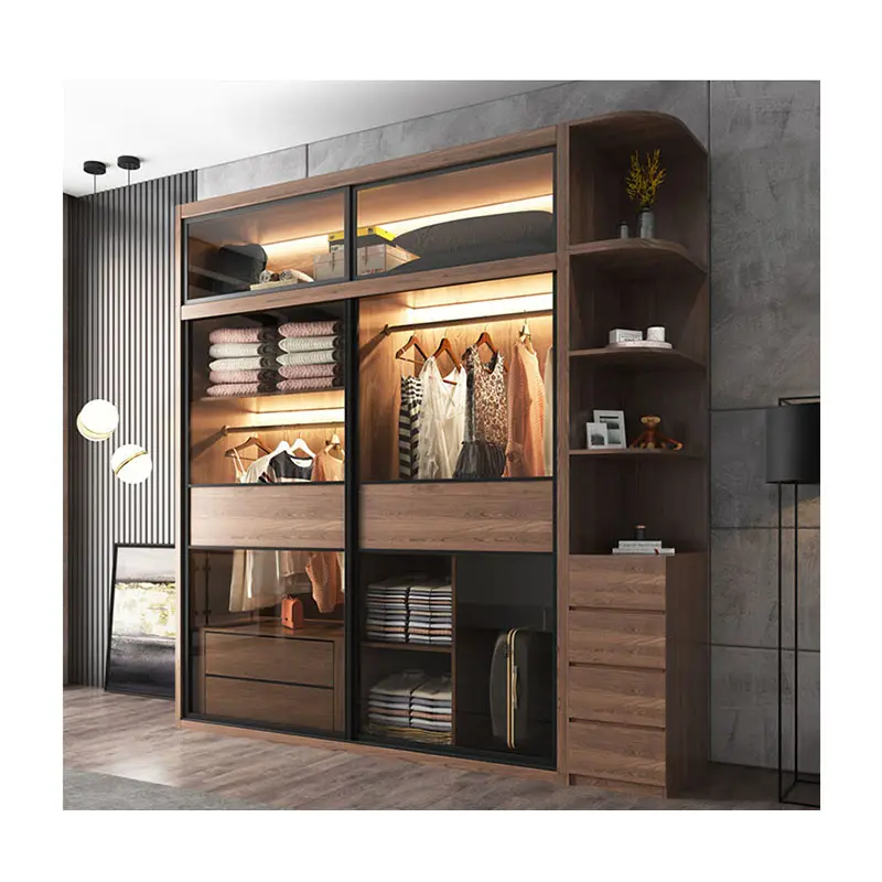 Alta calidad dormitorio Alto brillante almacenamiento Armario Muebles  baratos Armario - China Armario, ropa moderna vestidor