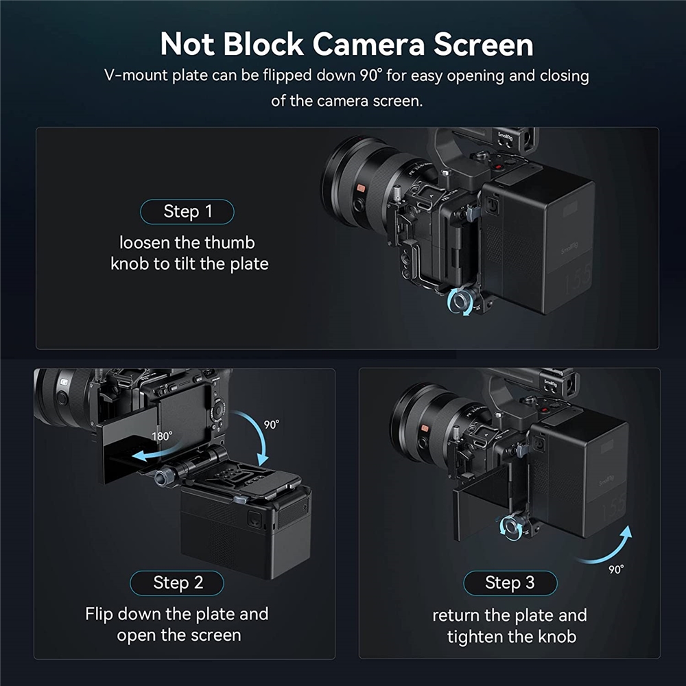 SmallRig Vマウントバッテリープレート、アルカスイス用クイック