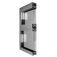 Fenêtre à bascule et à rotation insonorisée en alliage d'aluminium moderne Huasin avec double vitrage et garantie de 5 ans pour une utilisation en extérieur dans une villa personnalisée