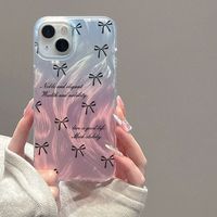 Coques de téléphone portable antichoc pour femmes avec nœud papillon et impression pailletée pour iPhone 17 Air 16 15 Plus Pro Max 14 13 12 11 X