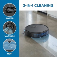 Robot aspirateur et serpillière intelligent tendance pour nettoyage automatique humide/sec pour la maison, l'hôtel, la voiture - Matériau plastique avec fonction de balayage