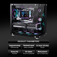 Ventilateur de boîtier PC intégré LOVINGCOOL XC-360, ventilateurs PWM ARGB de 360 mm, refroidissement à haut débit d'air pour refroidisseur liquide, châssis de PC de jeu de bureau