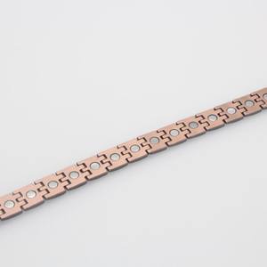 سوار مغناطيسي من النحاس الأحمر بالجملة، سوار معصم مغناطيسي من النحاس الأسود والأحمر، مجوهرات - Product Image 3