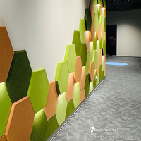 Seninpanel Panneaux acoustiques décoratifs de bureau modernes Panneau d'isolation phonique hexagonal en fibre de polyester Panneau de plafond insonorisé