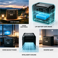 Centrale Électrique Portable OEM ODM 2400W 2560Wh LiFePO4 à Onde Sinusoïdale Pure, Générateur Solaire, Panneau Solaire pour Voiture, Capacité Personnalisée, Emballage
