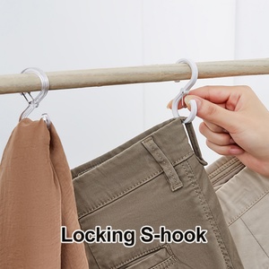 S Shape <b>Hook</b> Lock Hanging Bathroom Simple Plastic Bag Towel <b>Curtain</b> <b>Hook</b> Windproof Safety Buckle Small Coating Metal <b>Hook</b> - Product Image 2