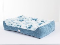 Etrip Pet Wholesale Lit pour chien rectangulaire, mignon, écologique, en mousse à mémoire de forme et velours côtelé, uni, luxueux, moderne, respirant et lavable