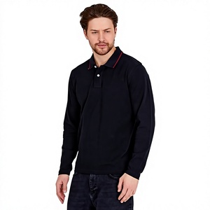 New Season <b>Men's</b> Pique <b>Polo</b> Top <b>Long</b> <b>Sleeve</b> Clean Finish Collared <b>Shirt</b> Golf Business Casualwear Custom Colors <b>Polo</b> <b>Shirt</b> - Product Image 1