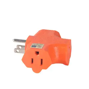 Extender Grounded Wall Tap Heavy Duty 3 Way Outlet T Shaped Adapters