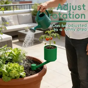 Pot de fleurs rotatif à 360 degrés pour arrosage automatique de jardin, petit récipient réutilisable pour plantes, pot rotatif orienté vers le soleil - Product Image 4