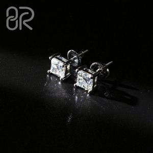 ขายดี2 CT VVS moissanite ต่างหูผ่านเพชรทดสอบเพชรตัดเจ้าหญิงเพชร10K 14K 18K ต่างหูสตั๊ดทอง - Product Image 2