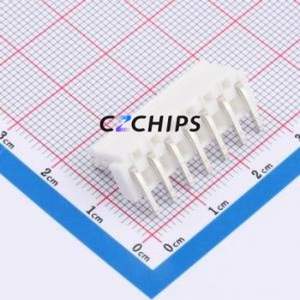 WAFER-VH3.96-7PWZ-W Wire-to-Board Pin Header Bent Lead Through Hole,P=3.96mm Connector 1x7P 3.96mm Right Angle Insert VH - Product Image 2