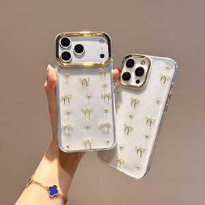 Étui de téléphone portable antichoc plaqué or de luxe pour 11-17 <span class=keywords><strong>Pro</strong></span> Max, brillant, transparent, TPU, transparent, chaton - Product Image 6