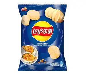 Lage Prijs Groothandel Fabrikant 70G Chinese Chips Geroosterde Knoflook Oester Smaak Chips Snacks Legt