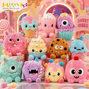 Peluche Personalizzato a Forma di Dolce, Mostro di Gelato, Ciambella, Biscotto, Cupcake, Ornamento Imbottito - Product Image 1
