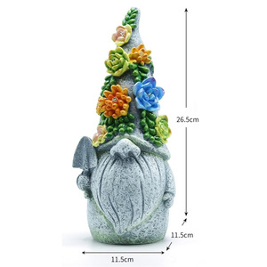 Lampe solaire de jardin en résine LED, décoration extérieure résistante à l'eau, éclairage de cour - Product Image 4