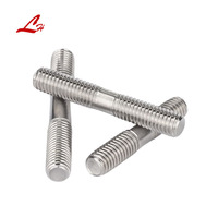 Double End Studs M8 M16 M20 Grade 8.8 10.9 Customized Carbon Steel Zinc Plated Threaded Head Stud Rod