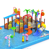 Équipements de terrain de jeux aquatiques en fibre de verre, plastique et acier, toboggans aquatiques intérieurs et extérieurs pour usage scolaire
